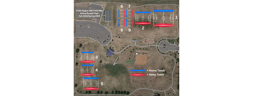 Emma Russell Park Field Map